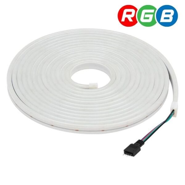 5 Metre RGB Esnek Neon Led Şerit 12 Volt 6x12mm