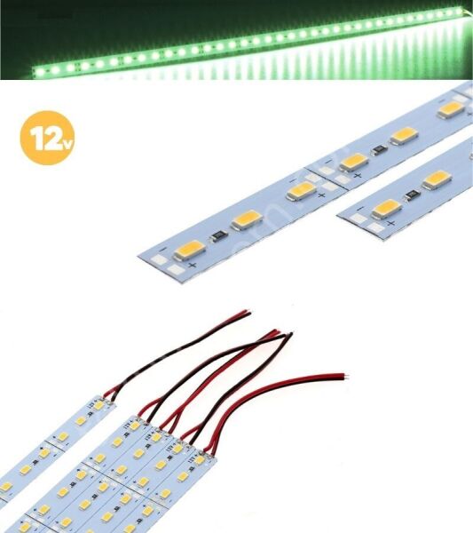 Alüminyum Çubuk Bar Led Yeşil Işık 100 cm 12v 5 Adet