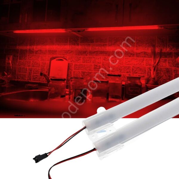 SB-6554 10 Adet 50 Cm 220v Opak Çubuk Bar Led Kırmızı Işık