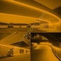 Neon Şerit Led 220v Esnek Dış Mekan, Bahçe, Açık Alan Dekoratif Aydınlatma Fişli 20 Metre - Amber