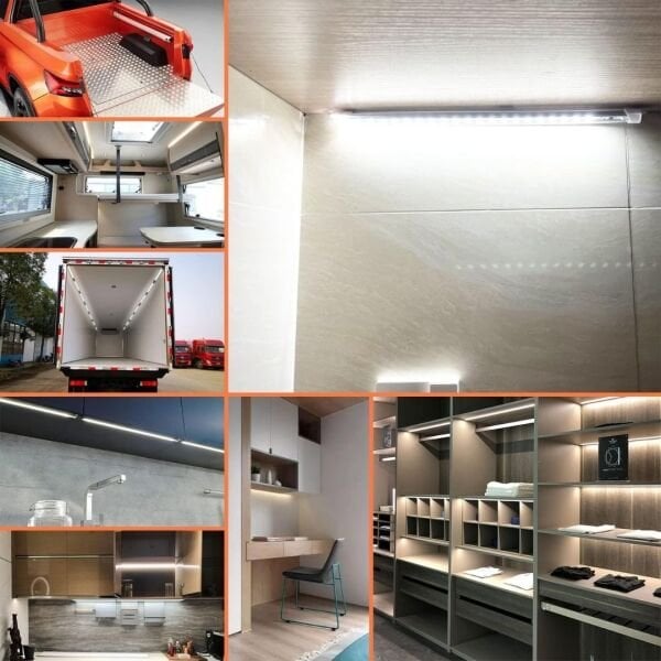 2 Adet Beyaz Işık Opak Alüminyum Kasa Yüksek Lümen Bar Led 12 Volt