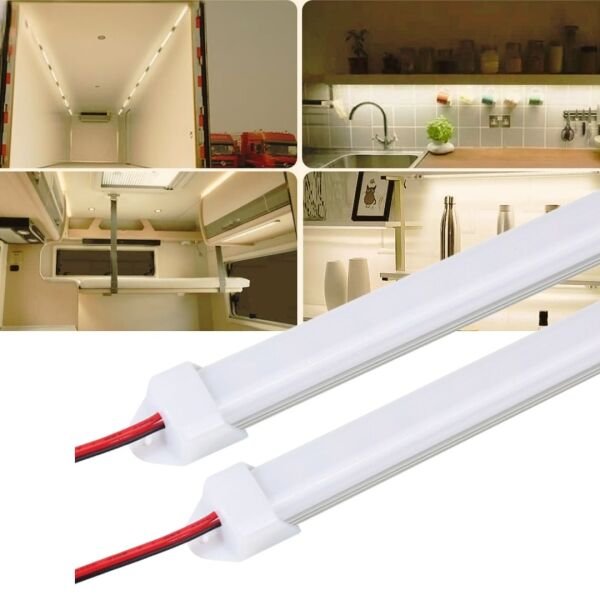 2 Adet Gün ışığı Opak Alüminyum Kasa Yüksek Lümen Bar Led 12 Volt