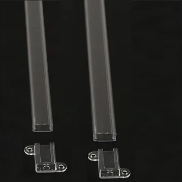 Bar Led Profili Plastik Pvc Şeffaf Boş Kasa 100 Cm 5 Adet