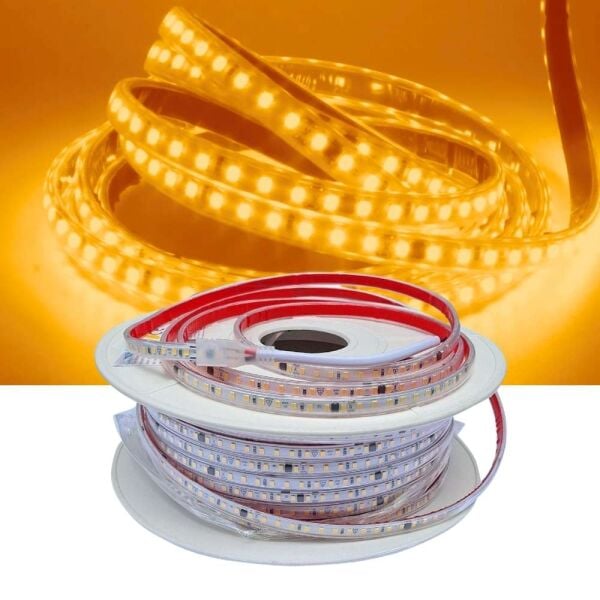 Noas YL41-2206 -  Amber 220v 120 Ledli Trafosuz Şerit Led Işık 100 Metre